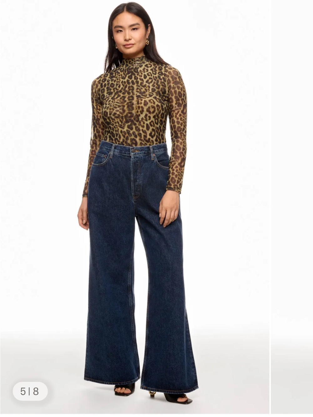 Ronny Kobo x RTR Leopard Print Mesh Top Size L | MSRP $245 |